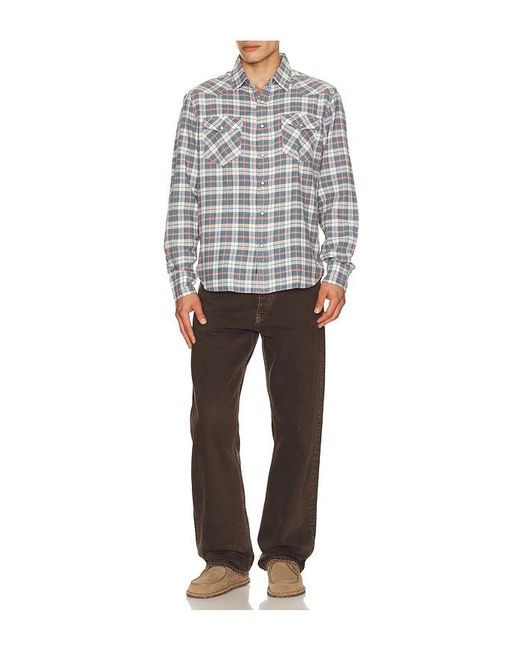 Faherty Brand Gray Western Shirt for men