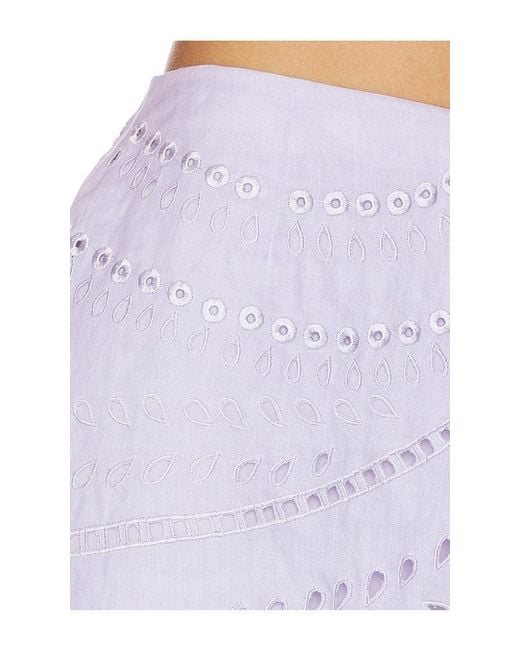 Karina Grimaldi White Elin Embroidered Skort
