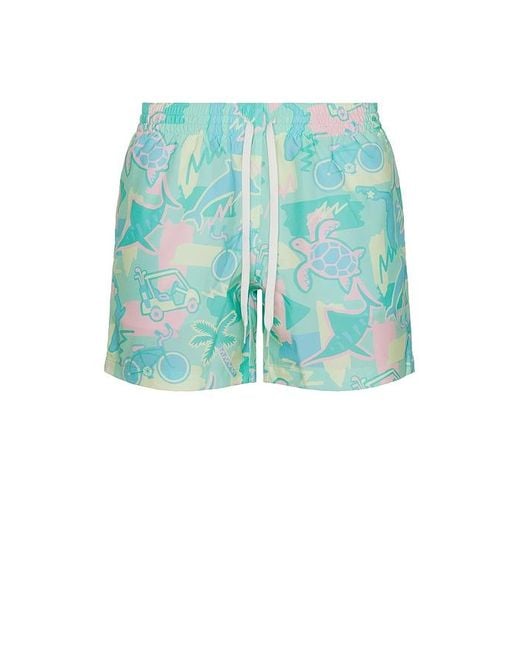 Chubbies Blue The Crystal Beaches 5.5 Swim Short for men