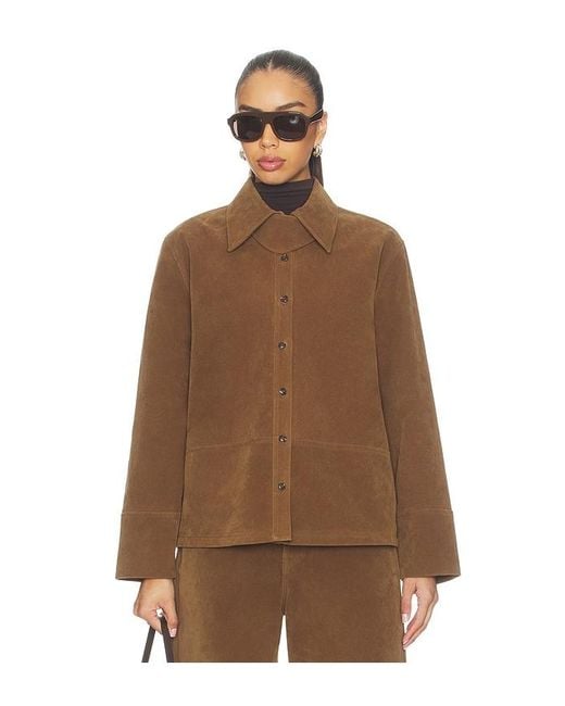 Apparis Brown Ren Sans Suede Overshirt