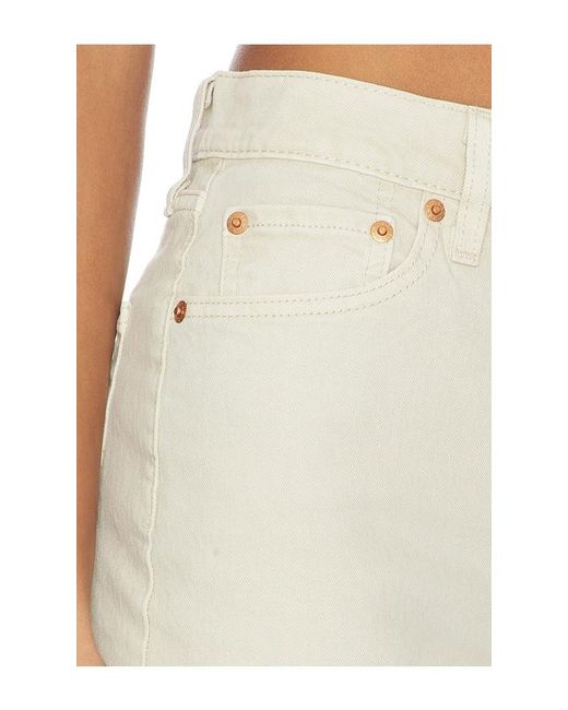 Levi's White Ribcage Slim Straight Jean