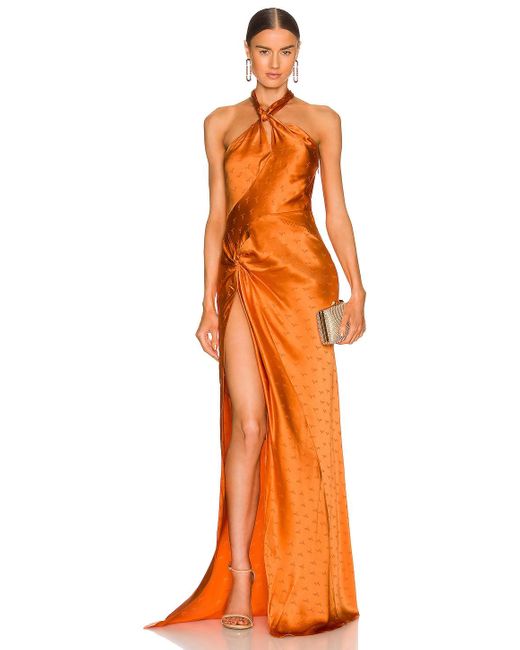 Ronny Kobo Orange Samra Dress