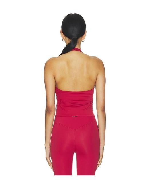 P.E Nation Red Reset Halter Tank Top