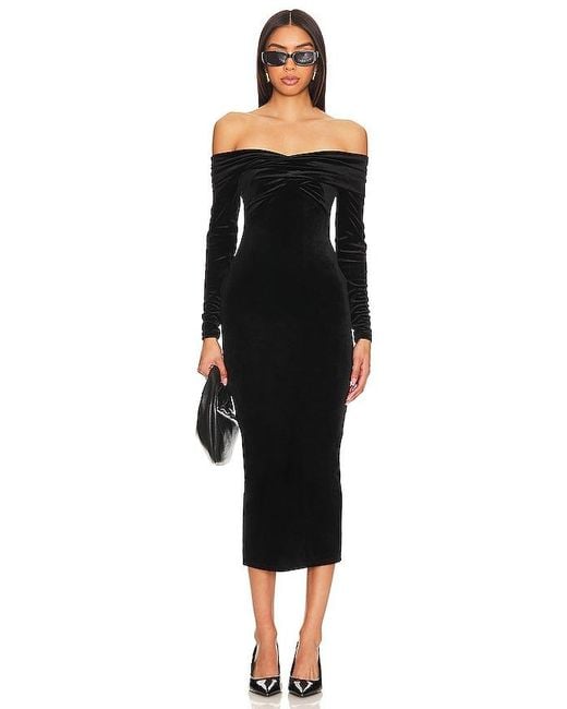 AllSaints Black Delta Velvet Dress