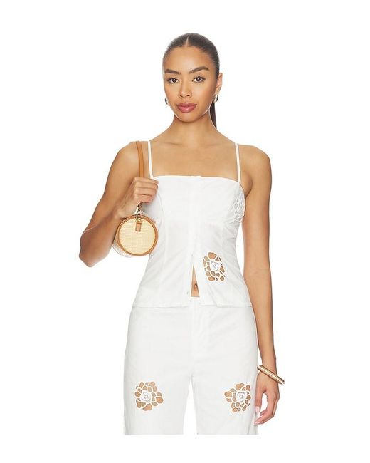 MORE TO COME White Blanca Cami Top