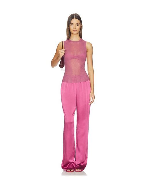 SER.O.YA Pink Lillian Satin Pant