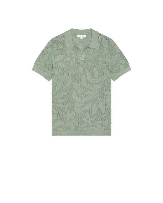Vintage Summer Green Sweater Knit Polo for men