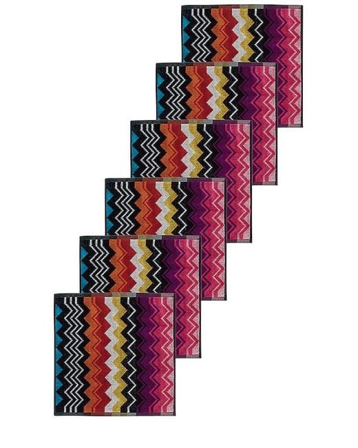 Juego De Toallas Faciales Giacomo En Color Fucsia Talla En Missoni de color Red