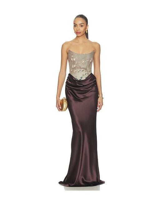SAU LEE Multicolor Frances Gown