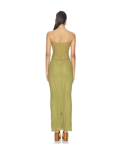 MORE TO COME Green Lali Maxi Skirt Set
