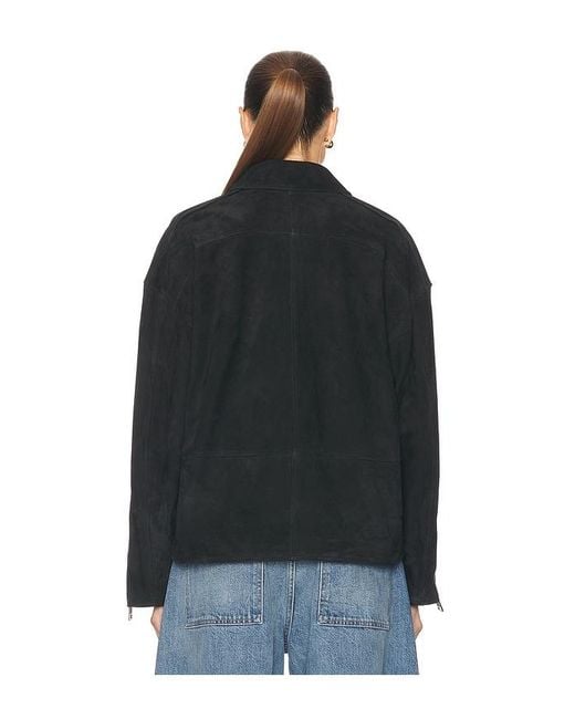 GRLFRND Blue Alek Suede Jacket