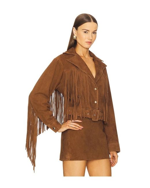 retroféte Brown Vonda Suede Jacket