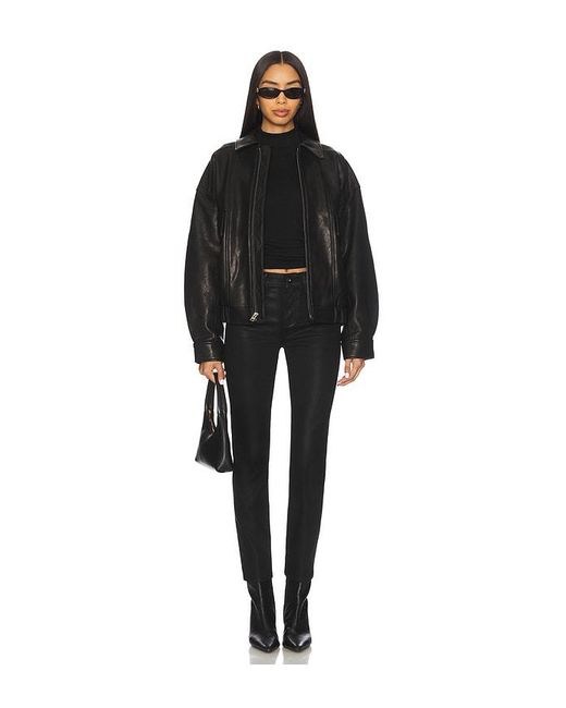 AG Jeans Black Mari Straight