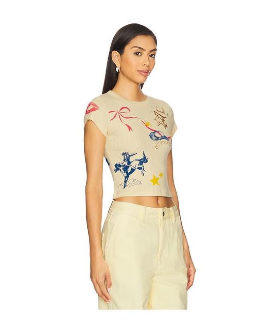 Daydreamer Natural Shirt Western Flash Pointelle