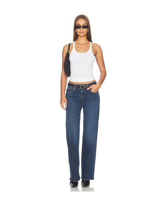 7 For All Mankind Blue Low Straight Jean