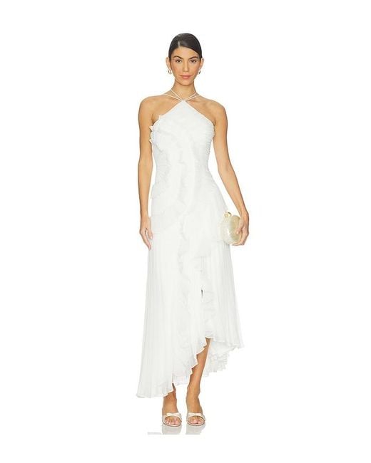 AMUR White Lorelie Halter Gown