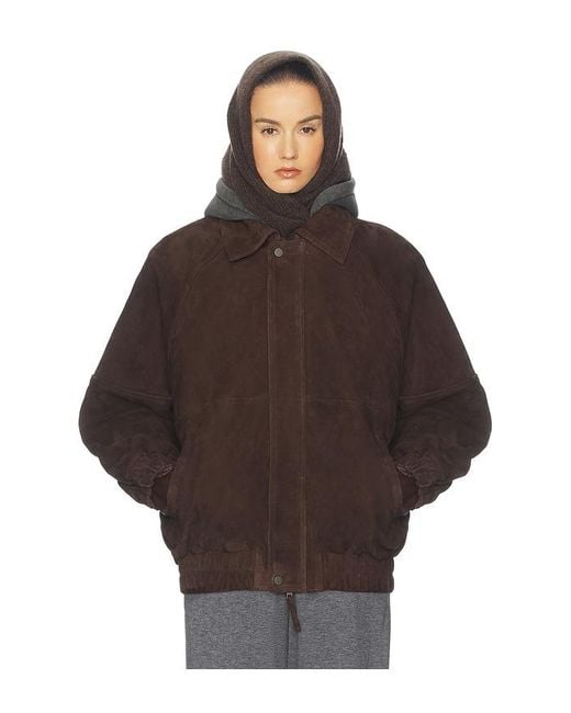 Helsa Brown Blousons The Oversized Suede