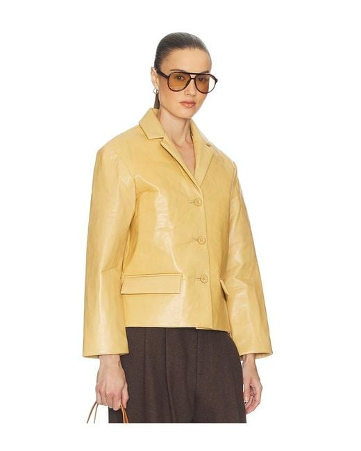 Helsa Natural Puffy Leather Jacket
