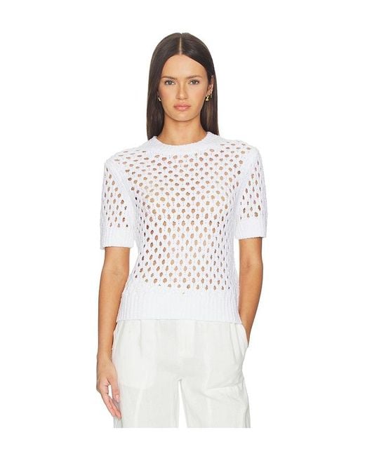 Vince White Honeycomb Boxy Tee