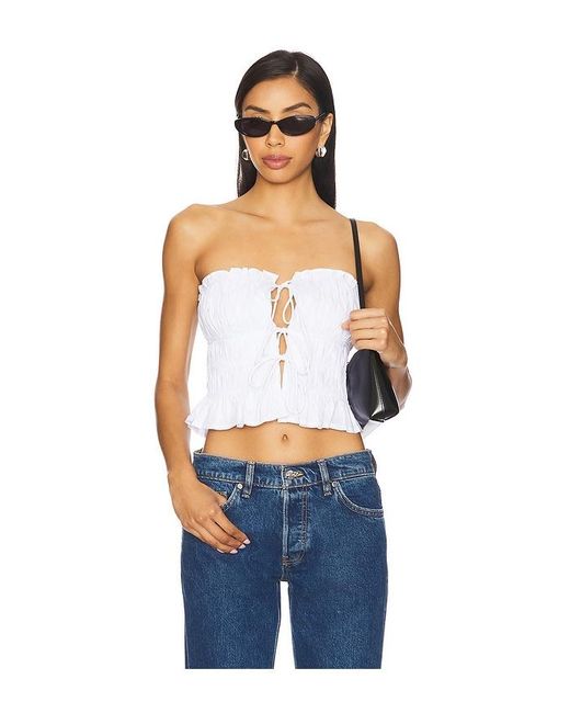 MORE TO COME Blue Valentina Top