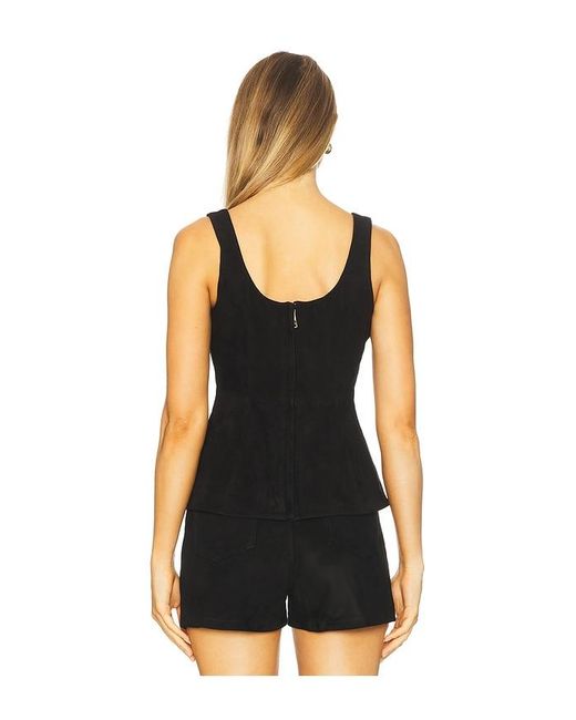 Cami NYC Black Nolan Suede Corset Top