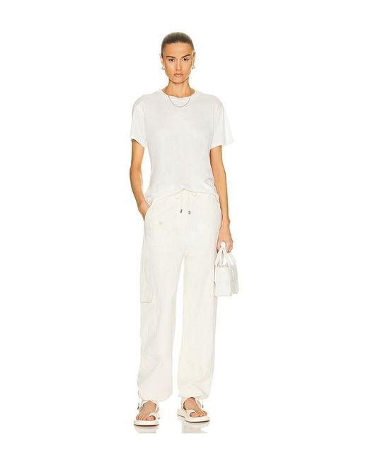 ÉTERNE White Short Sleeve Boyfriend Tee
