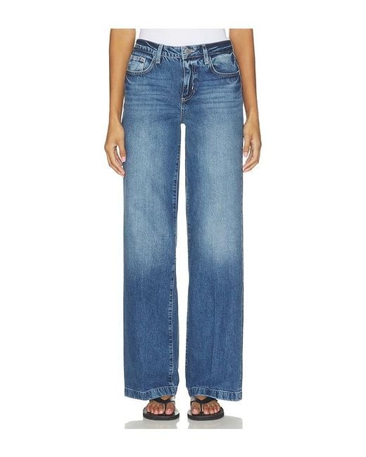L'Agence Blue Clayton Wide Leg Pant