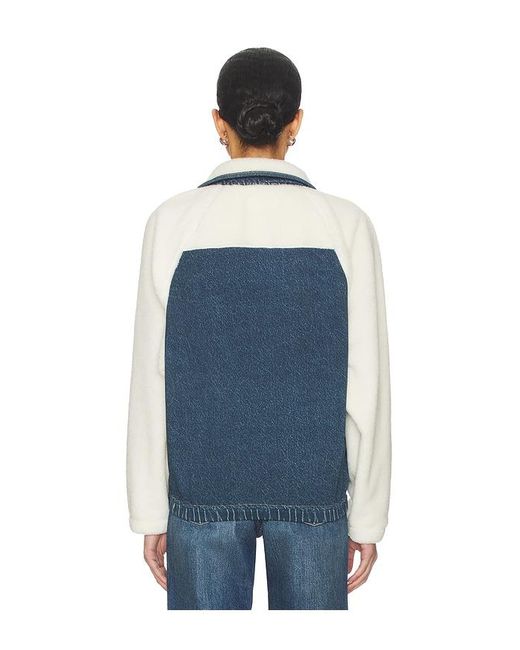 Rag & Bone Blue Rb Miramar Fleece Sherpa Popover