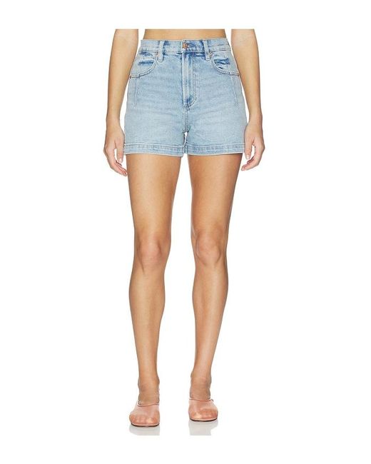 Pistola Blue Aoki High Rise A-Line Shorts