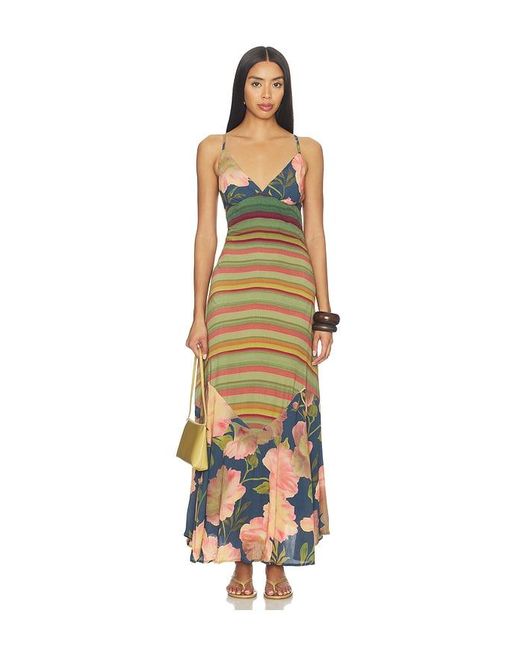Free People White Painted Sands Maxi Dress
