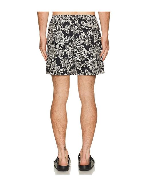 Fair Harbor Black Bungalow Swim Trunk for men