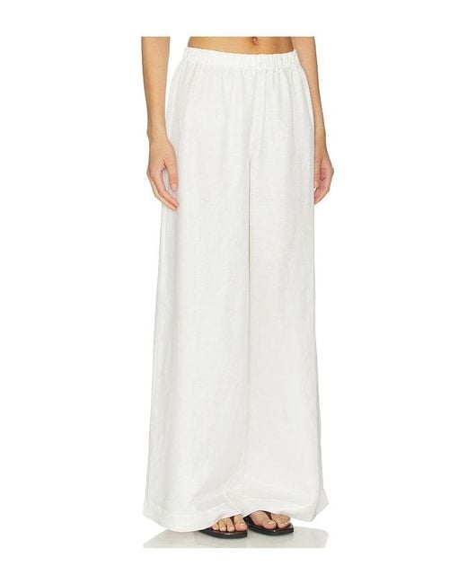 Anine Bing White Roslyn Pant