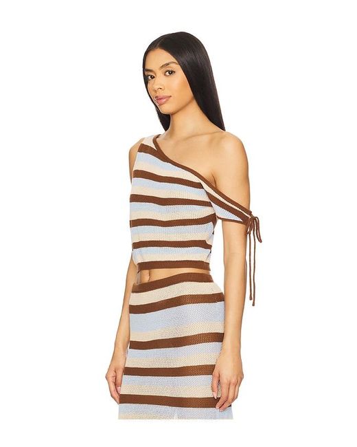 Seven Wonders Multicolor Top Mit Asymmetrischer Schulter Hazel