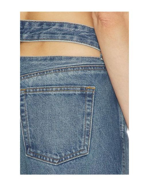 GRLFRND Blue Austen Low Rise Curve Detached Waist
