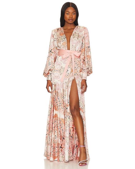 Bronx and Banco Pink Carmen Garden Paisley Gown