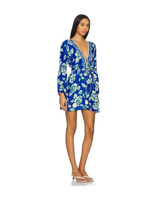 Maaji Blue Cobalt Flora Agnes Mini Dress