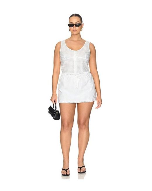 GOOD AMERICAN White The Eyelet Skirt