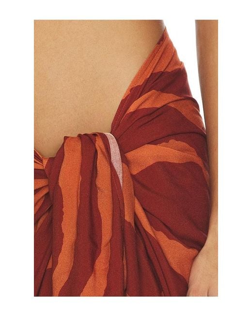 ViX Orange Printed Sarong