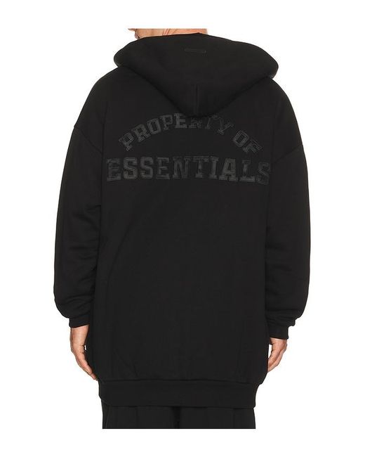 Fear Of God Black Property Lounge Long Zip Hoodie for men