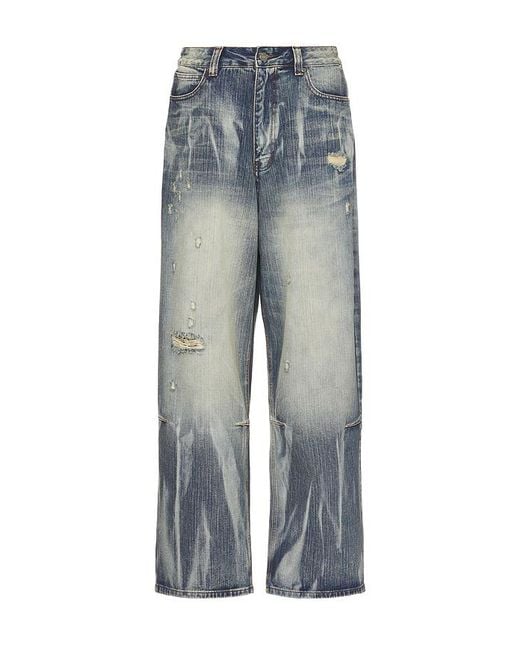 Jaded London Blue Super Bleached Scuff Xl Colossus Jeans for men