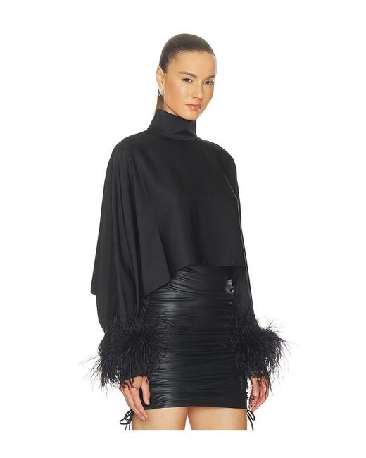 LAPOINTE Black X Revolve Lightweight Satin Caftan Top