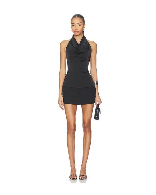 ALL THE WAYS Black Beth Halter Top