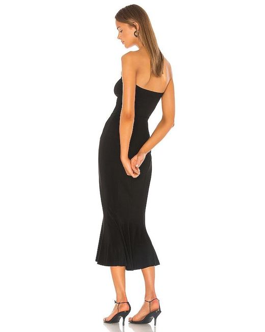 Norma Kamali Black Strapless Fishtail Dress
