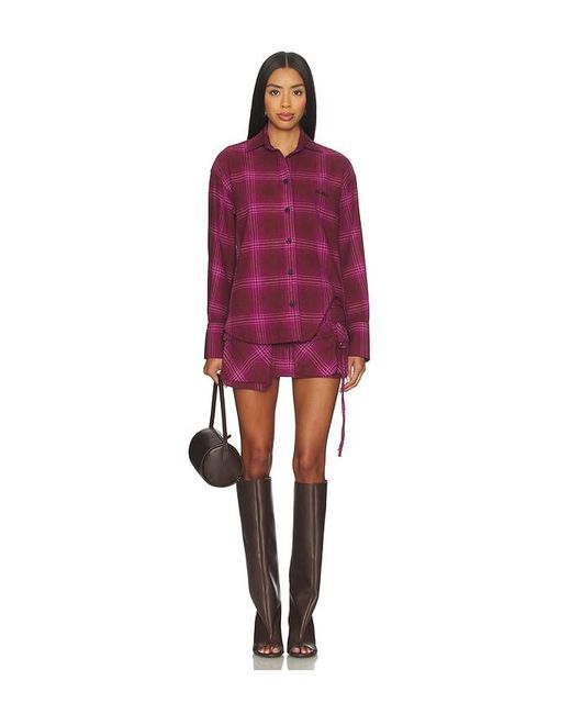 The Attico Red Check Shirt
