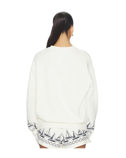Beach Riot White Devyn Oversized Sweatshirt