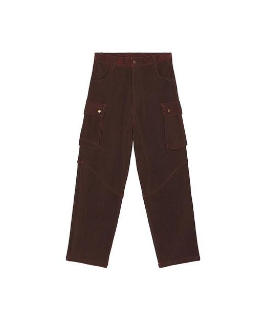 Isa Boulder Brown Blaze Cargo Pants for men