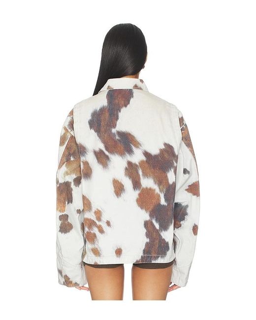 we11done Multicolor Cowhide Print Work Jacket