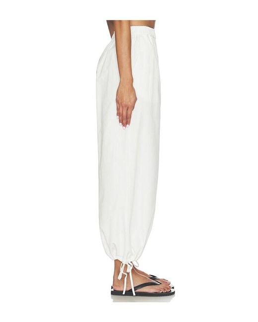 AEXAE White Cotton Drape Balloon Pant
