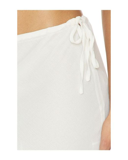SNDY'S White Tamara Sheer Maxi Skirt