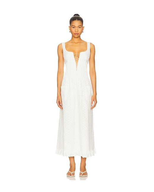 Vestido Calado Pin Tuck En Color Blanco Talla (También En M, S, Xs, Xxs) Mirror Palais de color White
